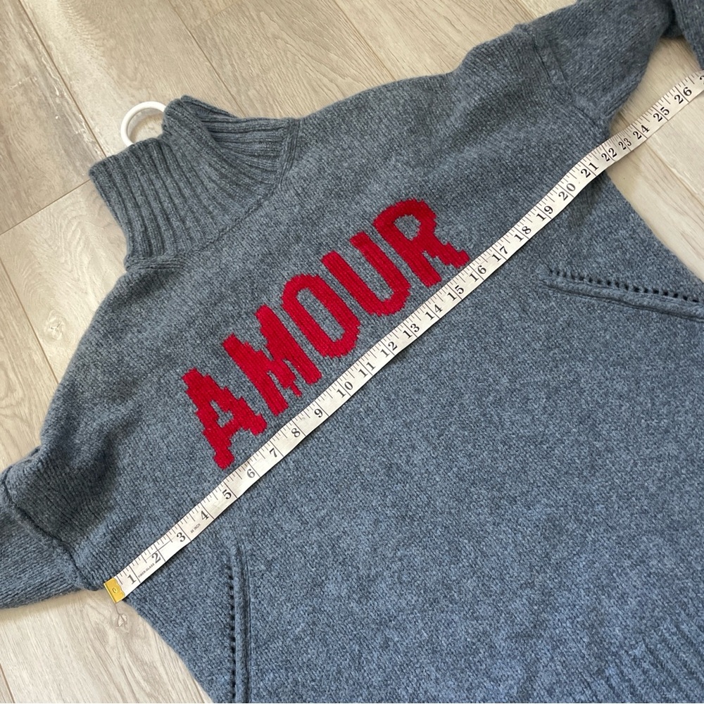 Zadig & Voltaire Sweater wool alma we amour turtleneck womens Blue (medium) - Picture 3 of 8